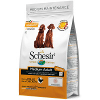 Schesir Dog Medium Adult Chicken ШЕЗИР ВЗРОСЛЫЙ СРЕДНИХ КУРКА сухой монопротеиновый корм для собак средних пород, 3 кг., упаковка см.