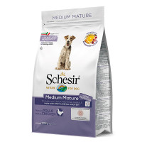 Schesir Dog Medium Mature ШЕЗИР ЛЕТНИХ СРЕДНИХ КУРКА сухой монопротеиновый корм для пожилых или малоактивных собак средних пород, 3 кг.