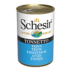 Schesir Tuna ШЕЗІР ТУНЕЦЬ в желе натуральні консерви для котів, вологий корм, банка 140г , 0.14 кг.