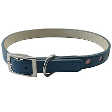 Coastal TOO! Cut Out Dots КОСТАЛ шкіряний нашийник для собак , Cиній см., 1,6 х 45 см см.