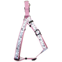 Coastal Lazer Brite КОСТАЛ ЛАЗЕР БРАЙТ светоотражающая шлейка для собак, 2.5х66-97см, Сердца розовый см.