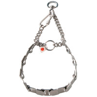 Sprenger NeckTech Fun with Assembly Chain СПРЕНГЕР НЕКТЕК ФАН пластинчатый ошейник-мартингал для собак, винтовой карабин, нержавеющая сталь, 60 см., нержавеющая сталь.