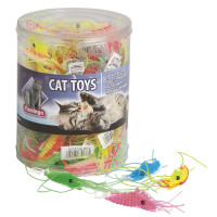 Flamingo Plastic Shrimp ФЛАМІНГО КРЕВЕТКА іграшка для котів , 1,5х6 см см.