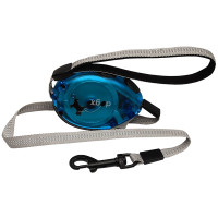 Flamingo Dogx2GO Belt Glassy S ФЛАМІНГО БЕЛТ ГЛАССІ повідець рулетка для собак до 12кг, світловідбивна стрічка 2м , 2 м, до 12 кг см., Cиній см.