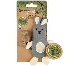 Flamingo Natural Fun Rabbit ФЛАМІНГО КРОЛИК екологична іграшка з котячою м’ятою для котів , 9,5х1х14 см см.