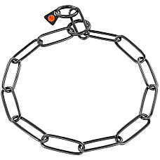 Sprenger Collar Long Link СПРЕНГЕР НАШИЙНИК для собак, довга ланка 3мм, воронована нержавіюча сталь , 3 мм, 65 см см., Воронована сталь см.