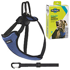PetSafe Happy Ride Safety Harness ПЕТСЕЙФ ШЛЕЯ БЕЗПЕКИ в автомобіль для собак , XL см., для собак вагою 34-54,4 кг см., Чорно-синій см.