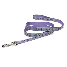Coastal Lazer Brite Reflective Leash КОСТАЛ ЛАЗЕР БРАЙТ світловідбивний повідець для собак, 2.5смХ1.8м , Лапа кістка фіолетовий см.