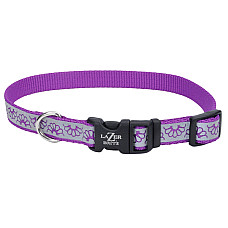 Coastal Lazer Brite Reflective Collar КОСТАЛ ЛАЗЕР БРАЙТ світловідбивний нашийник для собак, 1.6х30-46см , Фіолетова ромашка см., 1,6 х 30-46 см см.