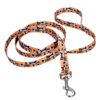 Coastal Pet Attire Styles КОСТАЛ СТАЙЛС поводок для собак, 2смХ1.2м, Оранжевая кость см.