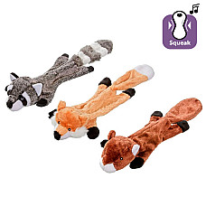 Flamingo Plish Flat Toy ФЛАМІНГО ЛИСИЦЯ БОБЕР ЄНОТ м’яка іграшка з пищалкою для собак , 50х10 см см.