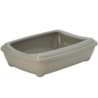 Moderna Arist-O-Tray Jumbo МОДЕРНАЯ АРИСТ-О-ТРЕЙ ДЖУМБО туалет с бортиком лоток для кошек, 57х43х16см, Теплый серый см., 57(Д) х 43(Ш) х 15,7(В) см см.