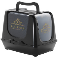 Moderna Trendy Cat Luxurious МОДЕРНА ЛАКШЕРІЗ закритий туалет для котів , Чорний см., 50х39,1х38,9 см см.