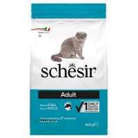 Schesir Cat Adult Fish ШЕЗІР ДОРОСЛИЙ РИБА сухий монопротеїновий корм для котів , 0.4 кг.