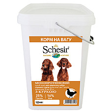 Schesir Dog Medium Adult Chicken ШЕЗІР ДОРОСЛИЙ СЕРЕДНІХ КУРКА сухий монопротеїновий корм для собак середніх порід , 5 кг., На вагу см.