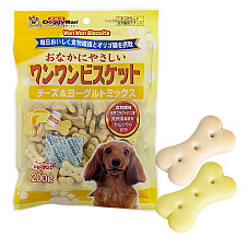 DoggyMan Healthy Biscuit Yoghourt ДОГГІМЕН БІСКВІТ З ЙОГУРТОМ печиво, ласощі для собак , 0.2 кг.