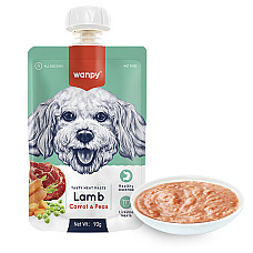 Wanpy Lamb Carrot & Pea ВАНПІ КРЕМ-ПЮРЕ ЯГНЯ З МОРКВОЮ рідкий корм для собак , 0.09 кг.