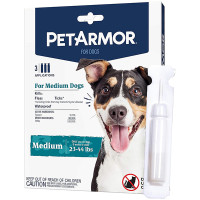PetArmor Medium ПЕТАРМОР капли от блох, клещей, вшей для собак 10-20кг, 1.34мл, 3 шт. в упаковке см., 1,34 мл, цена за 1 пипетку см.