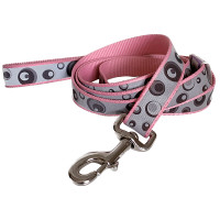 Coastal Lazer Brite Reflective Leash КОСТАЛ ЛАЗЕР БРАЙТ световозвращающий поводок для собак, 2.5смХ1.8м, Шарики, розовый см.