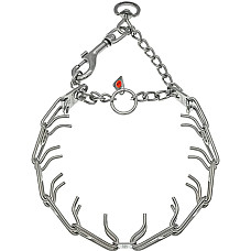 Sprenger Ultra-Plus Training Collar СПРЕНГЕР УЛЬТРА-ПЛЮС ПАРФОРС строгий нашийник-мартингал для собак, поворотне кільце, карабін, нержавіюча сталь , 4 мм, 63 см см., Неіржавна сталь см.