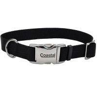 Coastal Metal Buckle КОСТАЛ МЕТАЛ нашийник для собак, 2.5х36-51cм , Чорний см., 2,5 х 36-51 cм см.