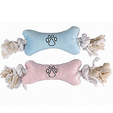 Flamingo Puppy Plush Bone ФЛАМІНГО ПЛЮШОВА КІСТКА НА КАНАТІ м’яка іграшка для цуценят , 22х7,5х4 см см.