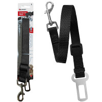 Flamingo Car Safety Belt Kura ФЛАМІНГО КУРА з’єднувач автомобільного ременя безпеки для собак , L см., 55-85см х 25мм см., Чорний см.