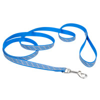 Coastal Lazer Brite Reflective Leash КОСТАЛ ЛАЗЕР БРАЙТ светоотражающий поводок для собак, 1.6смХ1.2м, Голубая волна см., 1,6см х 1,2м см.