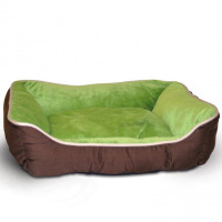 K&amp;H Self-Warming Lounge Sleeper самосогревающийся лежак для собак и кошек , Кофейный - зеленый см., S см.