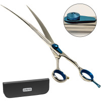 Davis Extreme Edge BLUE Curved ДЭВИС ЭКСТРИМ ЭДЖ изогнутые ножницы для стрижки собак, 10", 25,4 см см.