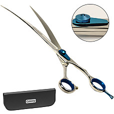 Davis Extreme Edge BLUE Curved ДЕВІС ЕКСТРІМ ЕДЖ вигнуті ножиці для стрижки собак , 10", 25,4 см см.
