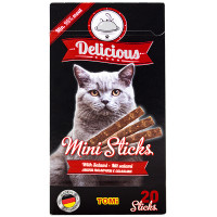 TOMi Delicious Mini Sticks Salami ТОМІ ДІЛІШЕС САЛЯМІ ласощі для котів , 0.04 кг.