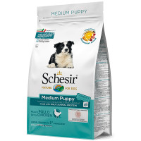Schesir Dog Medium Puppy ШЕЗИР ЩУКА СРЕДНИХ КУРКА сухой монопротеиновый корм для щенков средних пород, 3 кг.
