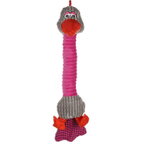 Flamingo Bird With Feet ФЛАМІНГО ПТАХ З ЛАПАМИ м’яка іграшка з пищалкою для собак , 10х13х48 см см.