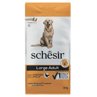 Schesir Dog Large Adult Chicken ШЕЗИР ВЗРОСЛЫЙ БОЛЬШИХ КУРКА сухой монопротеиновый корм для собак больших пород , 12 кг., пакет См.