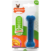 Nylabone Moderate Chew Dental Bone НІЛАБОН ДЕНТАЛ БОУН жувальна іграшка для собак, смак курки , XS, для собак до 7 кг см., Курка см., 9,5x2,5x1,9 см см.