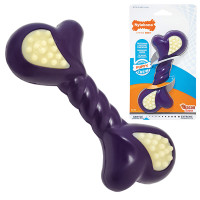 Nylabone Puppy Chew Double Action НИЛАБОН ДВОЙНОЕ ДЕЙСТВИЕ жевательная игрушка для щенков, вкус бекона, L, для щенков до 11 кг см., бекон см., 16x6,5x4 см см.