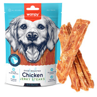 Wanpy Chicken Jerky Steaks ВАНПИ ФИЛЕ КУРКИ ВЯЛЕНОЕ ПОЛОСКИ лакомство для собак 0.1 кг.