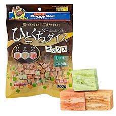 DoggyMan Mixed Dice Treats ДОГГІМЕН КУБИКИ МІКС курка, яловичина, тріска ласощі для собак , 0.3 кг.