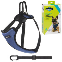 PetSafe Happy Ride Safety Harness ПЕТСЕЙФ ШЛЕЯ БЕЗОПАСНОСТИ в автомобиль для собак, M см., для собак весом 9-22,7 кг см., Черно-синий см.