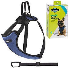 PetSafe Happy Ride Safety Harness ПЕТСЕЙФ ШЛЕЯ БЕЗПЕКИ в автомобіль для собак , M см., для собак вагою 9-22,7 кг см., Чорно-синій см.