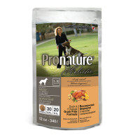 Pronature Holistic Dog Duck&Orange ПРОНАТЮР ХОЛІСТИК КАЧКА З АПЕЛЬСИНАМИ сухий беззерновий холістик корм для собак , 0.34 кг., Пакунок см.
