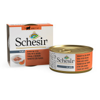 Schesir Tuna with Papaya ШЕЗИР ТУНЕЦ С ПАПАЙЕЙ в желе натуральные консервы для кошек, влажный корм, банка 75г 0.075 кг.