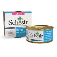 Schesir Tuna Aloe Puppy ШЕЗИР ТУНЕЦ С АЛОЭ в желе натуральные консервы для щенков, влажный корм, банка 150г, 0.15 кг.