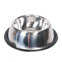 Flamingo Dish Rubber Rim ФЛАМИНГО РУБЕР РИМ миска с резиновым ободком для собак, нержавеющая сталь, 2.33 л., d=25 см см.