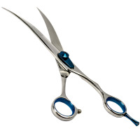 Davis Extreme Edge BLUE Curved ДЭВИС ЭКСТРИМ ЭДЖ изогнутые ножницы для стрижки собак, 8,5", 21,6 см см.