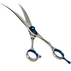 Davis Extreme Edge BLUE Curved ДЕВІС ЕКСТРІМ ЕДЖ вигнуті ножиці для стрижки собак , 8,5", 21,6 см см.