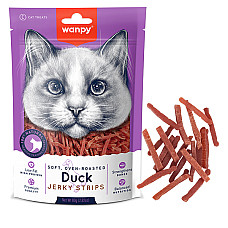 Wanpy Soft Duck Jerky Strips ВАНПІ ФІЛЕ КАЧКИ В’ЯЛЕНЕ СМУЖКИ ласощі для котів , 0.08 кг.