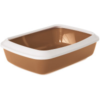 Savic Iriz Nordic Litter Tray САВИК АЙРИЗ НОРДИК лоток туалет с бортиком для кошек, 50х37х13см, 50(Д)x37(Ш)x13(В) см см., светло-коричневый см.