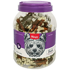 Wanpy Duck Jerky & Calcium Bone Twists ВАНПИІ КІСТКА З В’ЯЛЕНОЮ КАЧКОЮ ТА КАЛЬЦІЄМ ласощі для собак , 1.2 кг.